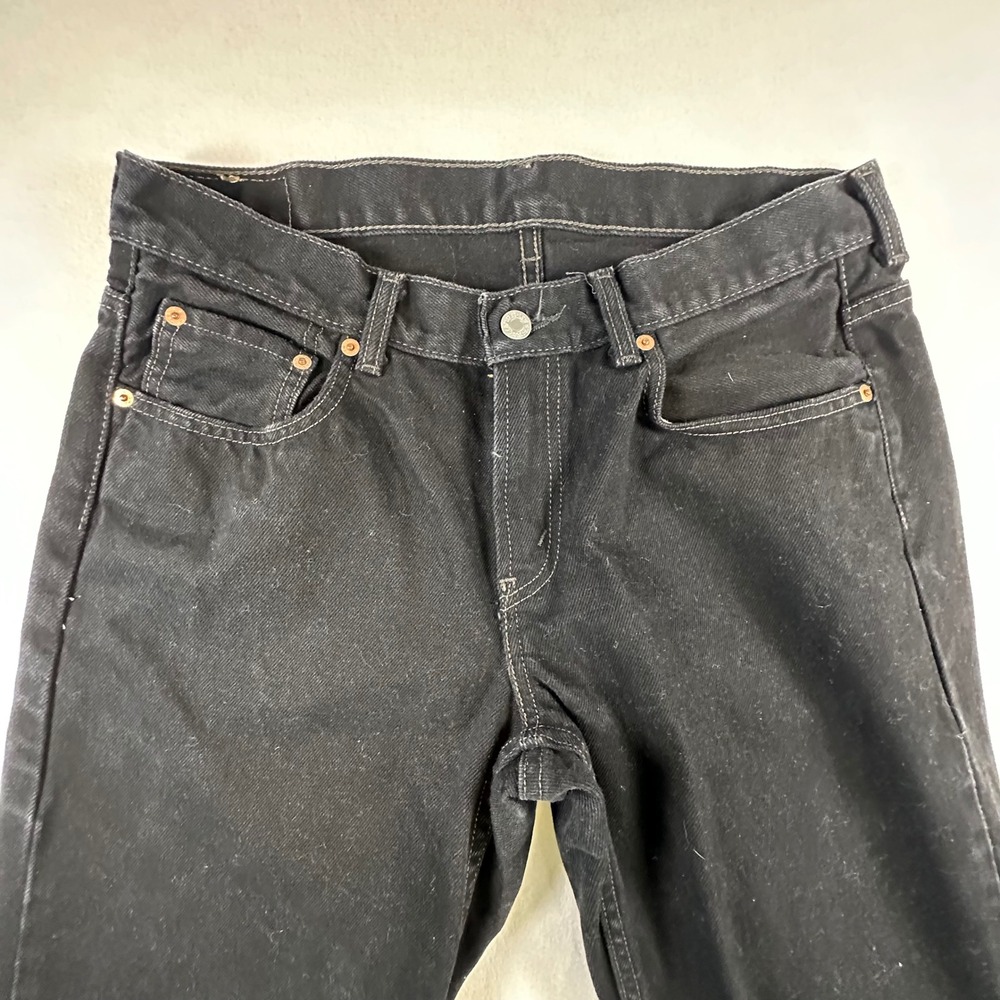 Levis 550 Relaxed Fit Black Denim Jeans Mens 34x30 Husky 14H Cotton 5-Pocket - Picture 2 of 12